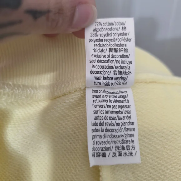 Victoria Secret Pink Mellow Yellow Ivy Terry Fold Y2K Retro Shorts Size L - Picture 10 of 11